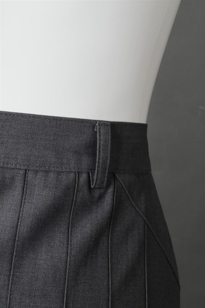 CH195 design grey pleated skirt for women's wear  supply invisible zipper pleated skirt  pleated skirt hk center detail view-1